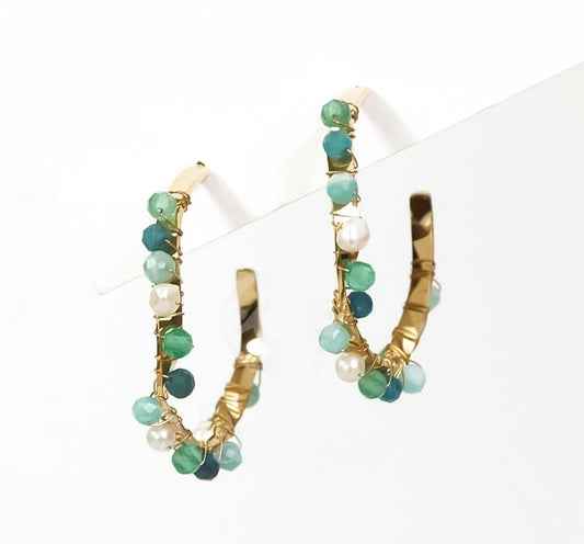 Pendientes Aurora Verde